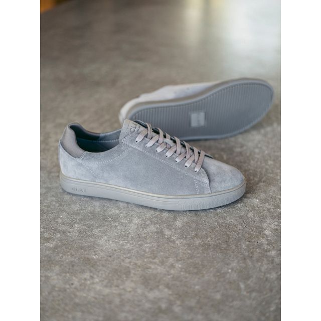 CLAE BRADLEY Shoes Mens USA078-P13 In Pearl Grey Suede